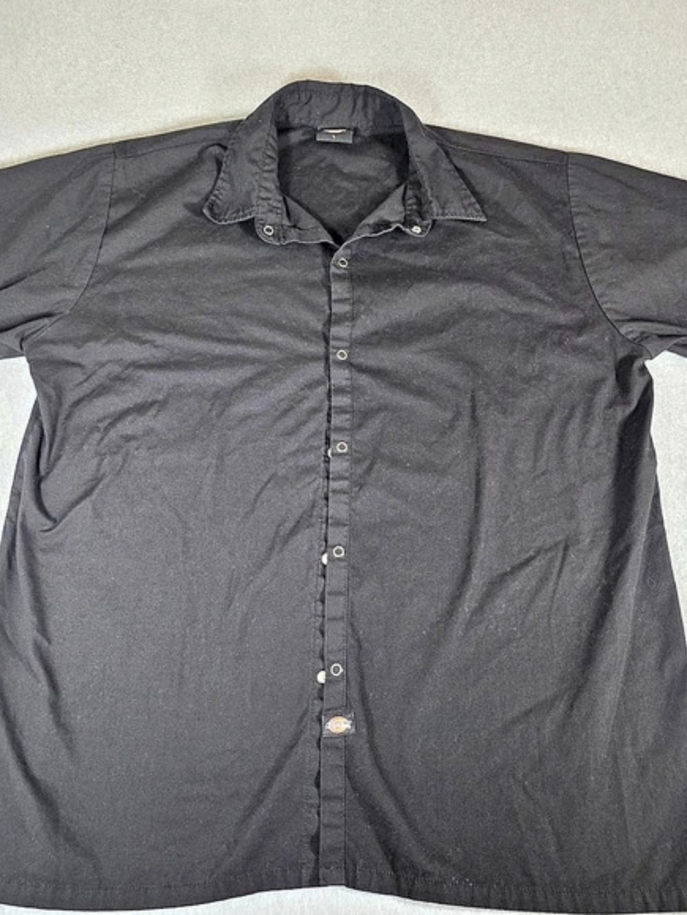 Dickies Men’s Large Black Snap Front Work Shirt
